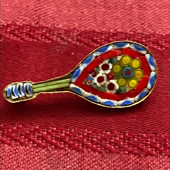 Vintage ITALY Jewelry - Vintage Italy Micro Mosaic Broach